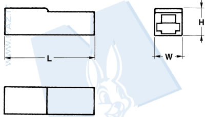 disegno tecnico Capsule per terminale femmina - 2.8