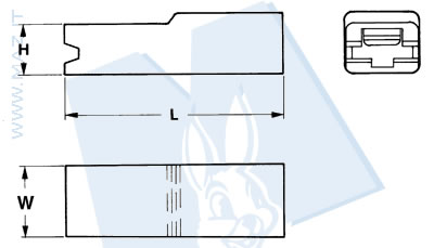 disegno tecnico Capsule per terminale femmina - 4.8
