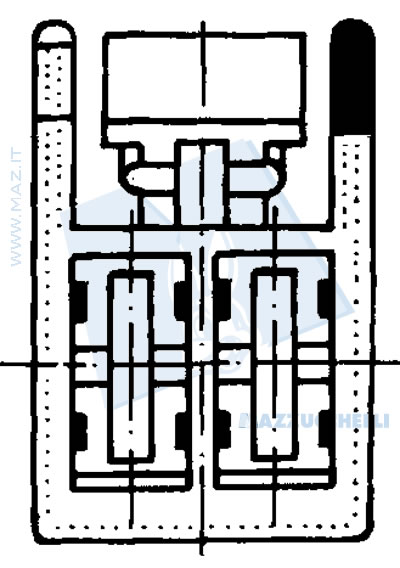 disegno tecnico Blocchetti passo 5 - 2 vie portafemmina