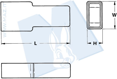 disegno tecnico Capsule per terminale femmina - 6.3