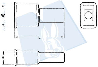 disegno tecnico Capsule per terminale maschio - 6.3