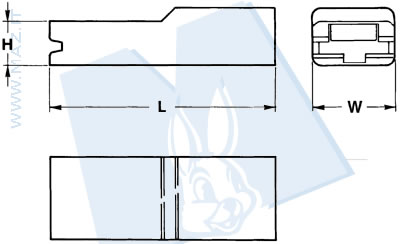 disegno tecnico Capsule per terminale femmina - 6.3