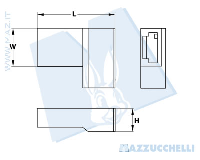 disegno tecnico Capsule per terminale femmina a bandiera - 6.3