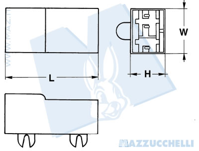 disegno tecnico Blocchetti 2 vie portamaschi - 6.3