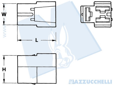 disegno tecnico Blocchetti 3 vie portafemmine  - 6.3