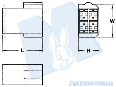 disegno tecnico Blocchetti 4 vie portamaschi - 6.3