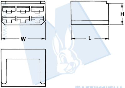 disegno tecnico Blocchetti 6 vie portafemmine - 6.3