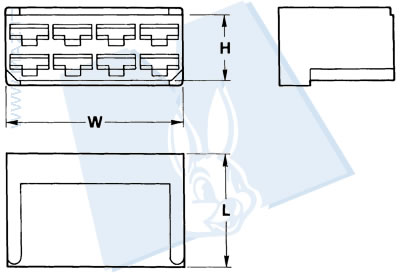 disegno tecnico Blocchetti 8 vie portafemmine - 6.3