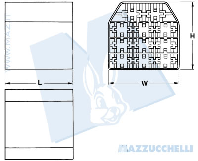 disegno tecnico Blocchetti 11 vie portamaschi - 6.3