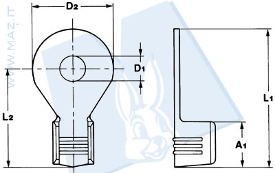 disegno tecnico Terminali ad occhiello