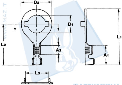 disegno tecnico Terminali ad occhiello