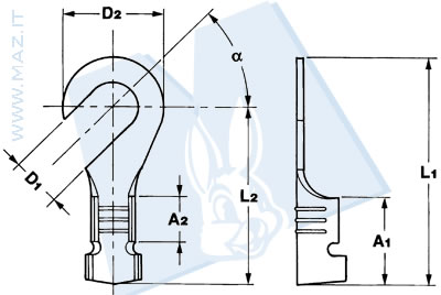 disegno tecnico Terminali ad occhiello