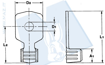 disegno tecnico Terminali ad occhiello