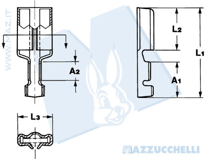 disegno tecnico Terminali per perni