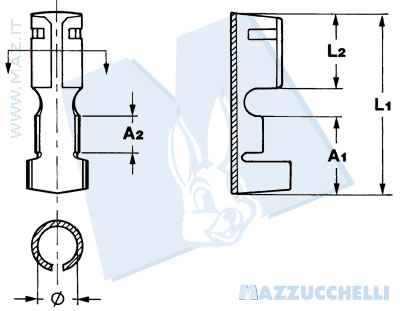 disegno tecnico Terminali cilindrici femmina
