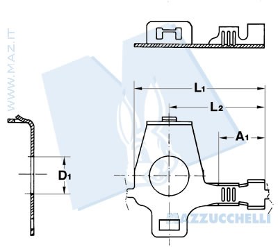 disegno tecnico Terminali per cavi massa