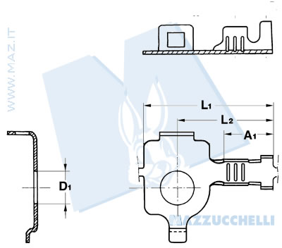 disegno tecnico Terminali per cavi massa