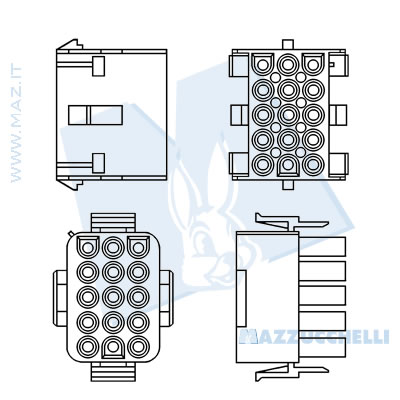 disegno tecnico Blocchetti Mazlock universal