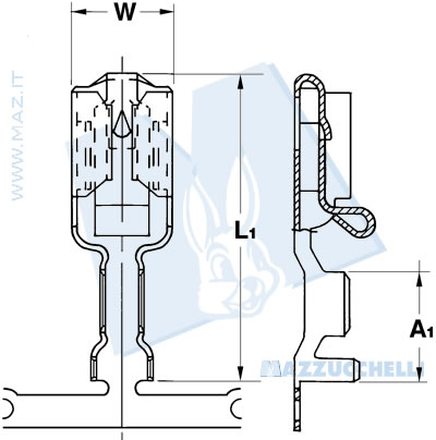 disegno tecnico Terminali Positive-Lock