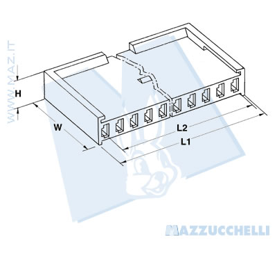 disegno tecnico Blocchetti Modulari passo 3.96