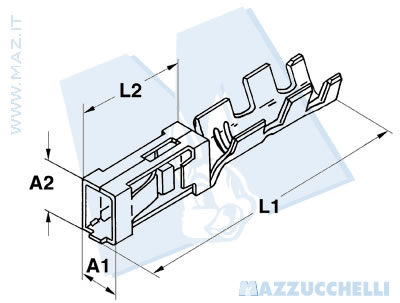 disegno tecnico Terminali Modulari passo 2.54