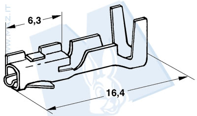 disegno tecnico Terminali femmina Packard 1.5