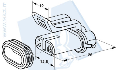 disegno tecnico Blocchetti 2 vie portafemmina Packard 1.5