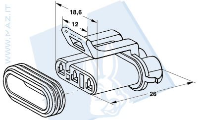 disegno tecnico Blocchetti 3 vie portafemmina Packard 1.5