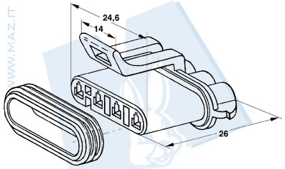 disegno tecnico Blocchetti 4 vie portafemmina Packard 1.5