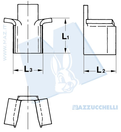 disegno tecnico Terminale portafusibile