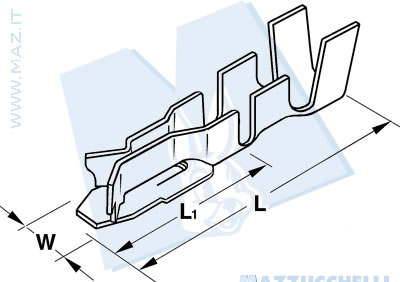 disegno tecnico Terminale portalampada per lampada T10
