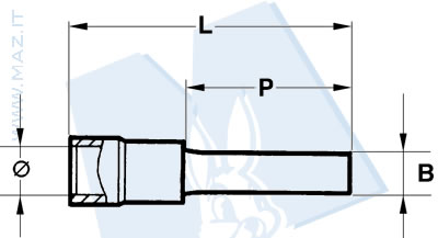 disegno tecnico Capicorda preisolati - Puntale piatto