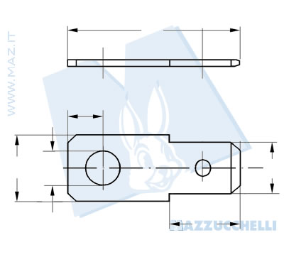 disegno tecnico Contatti lamellari piatti