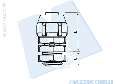 disegno tecnico Raccordi per guaine - Passo Metrico
