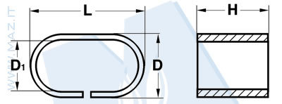 disegno tecnico Distanziali ovali