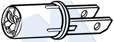 disegno tecnico Portalampada per lampade tuttovetro T5