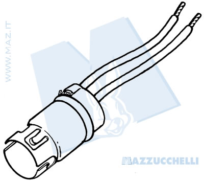 disegno tecnico Portalampade completi e cablati per lampade BA9