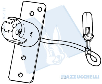 disegno tecnico Portalampade completi e cablati per lampade BA15