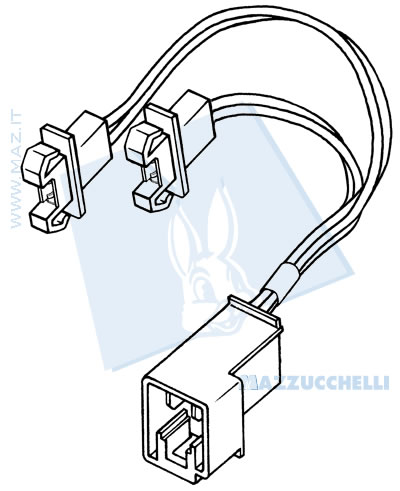 disegno tecnico Portalampade completi e cablati per lampade tuttovetro T5