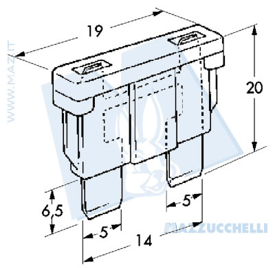 disegno tecnico Fusibili a lama