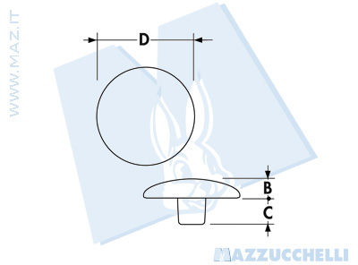 disegno tecnico Bottoni a pressione serie AC