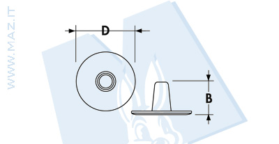 disegno tecnico Bottoni a pressione serie AC