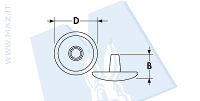 disegno tecnico Bottoni a pressione serie AC