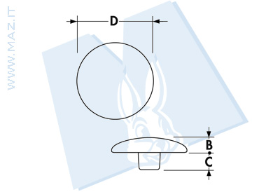 disegno tecnico Bottoni a pressione serie FF9 (MITO 0)