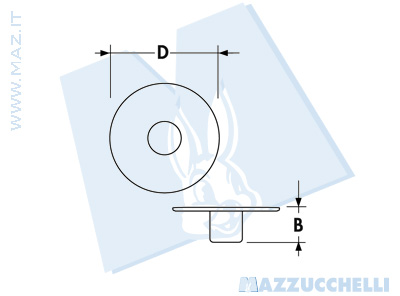 disegno tecnico Bottoni a pressione serie FF9 PIASTRINA