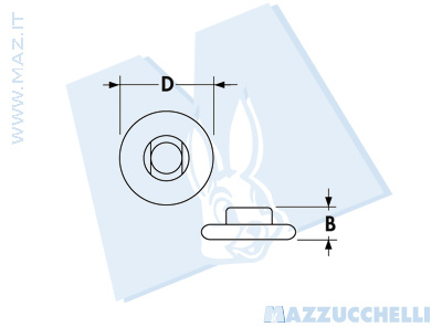 disegno tecnico Bottoni a pressione serie FF9 PIASTRINA