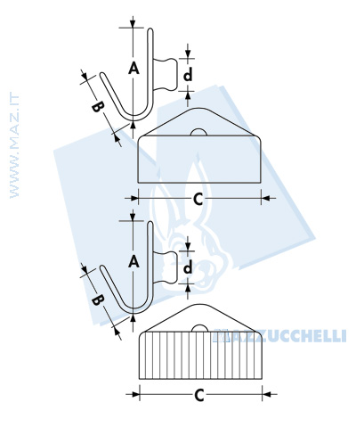 disegno tecnico Bottoni a pressione serie FF9 PIASTRINA