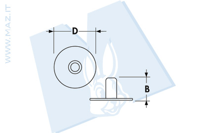 disegno tecnico Bottoni a pressione serie FF12