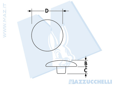 disegno tecnico Bottoni a pressione serie (MITO 0/1)