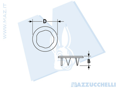 disegno tecnico Bottoni a pressione serie SPRING 9